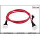 HXT63080 3P 16AWG female to female Red PVC Jacket power cable assemblies