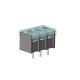 WCON B Type 1*3P 7.62 Terminal Block Connector Without  Fix Hole&With CAP H=14.7 SN Plated