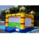 Indoor rainbow balloon kids inflatable aladdin bouncer with pillar N obstacle inside