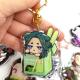 Double-Sided Printing Custom Clear Epoxy Glitter  Acrylic Charms Key chains