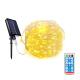 Outdoor Solar String Lights 8 Modes Leather Wire Fairy Lights 100 LED