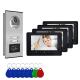 Direct Button Apartment Video Doorbell RJ45 Gate Entry System Monitor Unlock