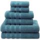 Super Soft Luxury Dobby Border 6 Pieces 100% Cotton Towel Set for Bathroom Shower Woven
