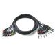 RCA to 6.35 MONO Stage Snake Cable , Multicore Link Cable JFA06 Black Color