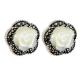 925 Silver Rosettes Mother of Pearl Stud Earrings (E014904W)