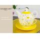 Nice Flower Design Porcelain Tea Coffee Set With BSCI / Disney Certification