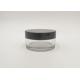 50g Black Cap PET Plastic Lotion Jars Transparent Color FDA Certification