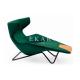 Green Velvet Fabric or Leather Armrest Modern Design Leisure Chair