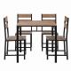 PVC Coated Modern Dining Chairs Set Of 4 Kitchen Square Table