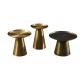 Bronze Luster Nordic Coffee Table Glamour Shine Brushed Bronze Stainless Steel base