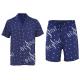 Anti Pilling Mens Luxury Sleepwear Woven Cotton Poplin Printed Pajamas Shorts
