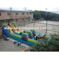 Extreme Inflatable Obstacle Challenge Games With Slide For Park Rental