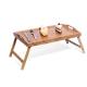 waterproof wooden bamboo food tea serving tray with folding legs