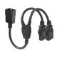 Outlet Y Splitter Power Socket Extension Cable C20 Male To 2X C13 Female Connector 0.75Mm 1.0Mm