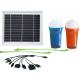 Portable solar lamps 5W with 2pcs LED bulbs lithium battery solar home lighting system CE factory price