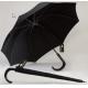 Black Men's Walking Stick Umbrella , Large Black Umbrella Wooden Handle 14 Ribs