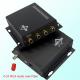 4Ch Audio to Fiber Optic Converter Extender RCA Audio Connector