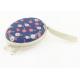 Oval Shaped Game Tin Box , Metal Zipper Storage Box For Key Earphone Storage