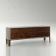 Burl 18in Cabinet Console Table TV 180cm Wooden For Living Room