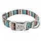 Beautiful Pattern Adjustable Nylon Collar Customized Color Pet Dog Accessories