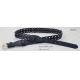 Zinc Alloy Buckle Ladies Braided Belts , Navy Wide Braided Belt With Gold Buckle