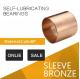 CuSn8 / CuSn6 Tin Bronze Bushings Diamond & Ball Shaped Indents Self Lubricating Oil indentation