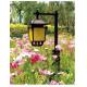 China Solar Lawn Lamps Outside Patio Table Solar Lights Garden Spike Stone Torch die-casting aluminum lamp body