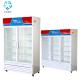 Commercial Glass Door Refrigerator Freezer Direct Cooling