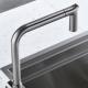 Flexible Brushed Nickel Kitchen Sink Faucet Single Hole Taps With PEX Hose