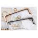 Noble Imitation Pearl Lock Carpet Bag Frame With Chain Loops