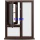 Inward Opening Wooden Casement Windows ISO9001 With Three Layer Grids