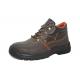 Mens Leather Work Boots / Lightweight Work Shoes Prevent Puncture Steel Midsole