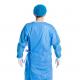 blue SMS Non Waven Material 45gsm Disposable Medical Isolation Gown