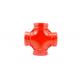 Rigidity Ductile Iron Water Main Fittings , Four Way Pipe Fitting Grooved Pipe Joint