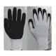 Breathable Facility Maintenance Grey Bamboo Fiber Sandy Nitrile Gloves