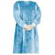 Blue CPE Isolation Apron Poly - Coated Polyspunbond Non Sterile Long Sleeves