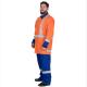ISO9001 Customized Fire Retardant Cotton Coverall Adjustment Cuffs With Velcro
