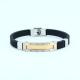 Factory Direct Stainless Steel High Quality Silicone Bracelet Bangle LBI49