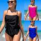 Beach Occasion Swimming Suits Bikini with Halter and Ruffles