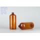 500ml amber PET bottles cosmo round plastic bottle for shampoo