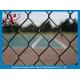 50*50mm PVC Coated Chain Link Fence / Diamond Wire Mesh Round Post Type