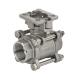 DN15-DN50 Stainless Steel Gland 3PC High Plateform Ball Valve with ISO 9001 Standard