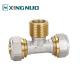 NSF Brass Female Elbow Fittings Copper and Iron Pipes Double Colors PEX Pipe Fittings Male Tee PEX Compression Fittings