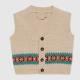 Knitting Patterns Children Sleeveless Buttons Sweater Wholesale Baby Boy Wool Sweater Vest
