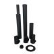 Long Lasting Black Chimney Pipe Solid Fuel Appliances 1200 F Temperature Range