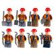 MOC character career model construction worker mini figures building blocks