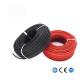 TUV 2.5mm2 PV Wire Solar Extension Cable For Solar Panel Black  Red 14AWG