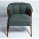 American Style Webbing Armchair Sofa Chair With Solid Wood Legs