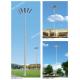 50M Cricket Ground galvanized painting 1000W LED high mast lamp steel pole with double winch auto-lifting system