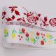 Silk Screen Printed Satin Ribbon Customized Size Double Sided Style